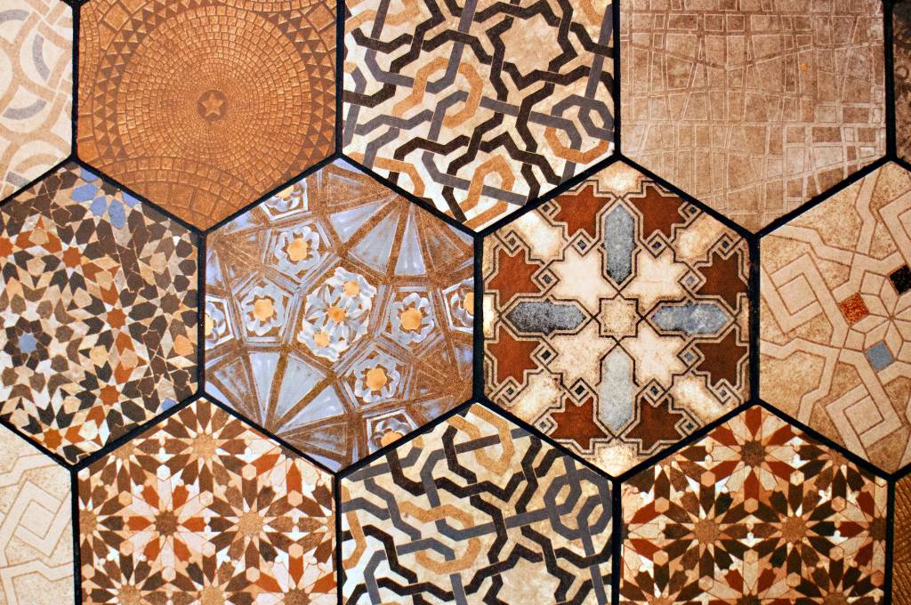 hexagon mosaic tiles