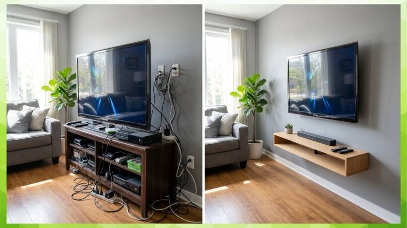 How to mount tv on the wall illustration