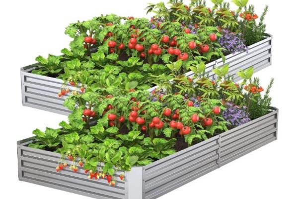 Mr IRONSTONE Planter Raised Beds for Flowers, Herbs, Fruits