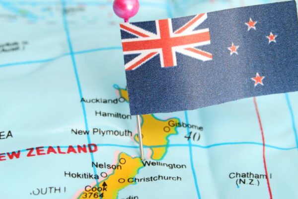 New Zealand pinned on the map