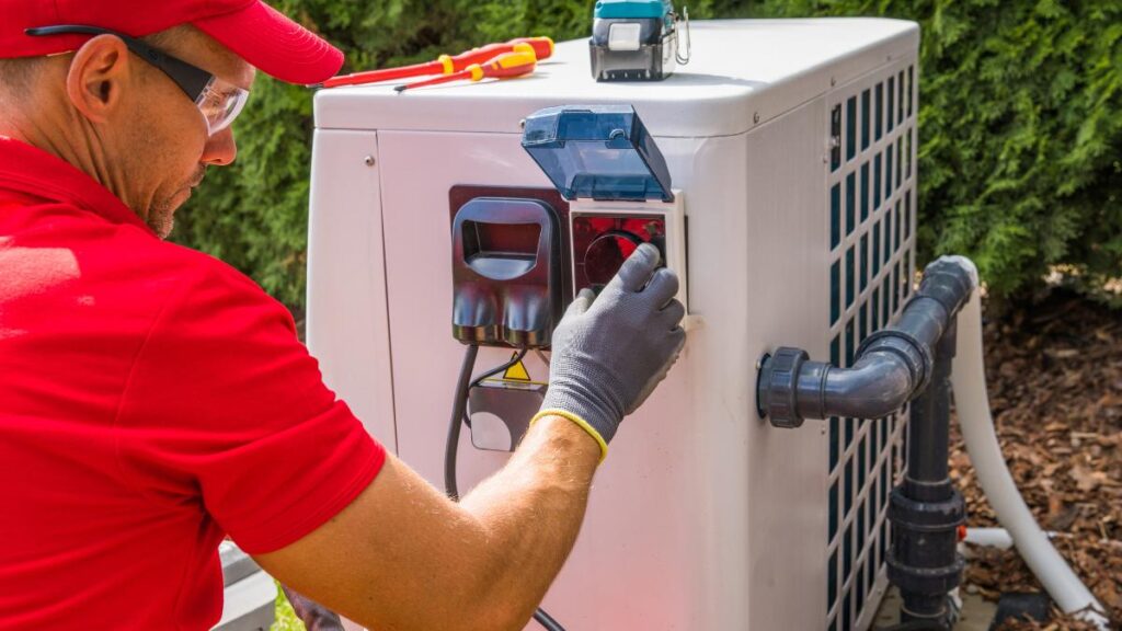 guy doing some heating maintenance