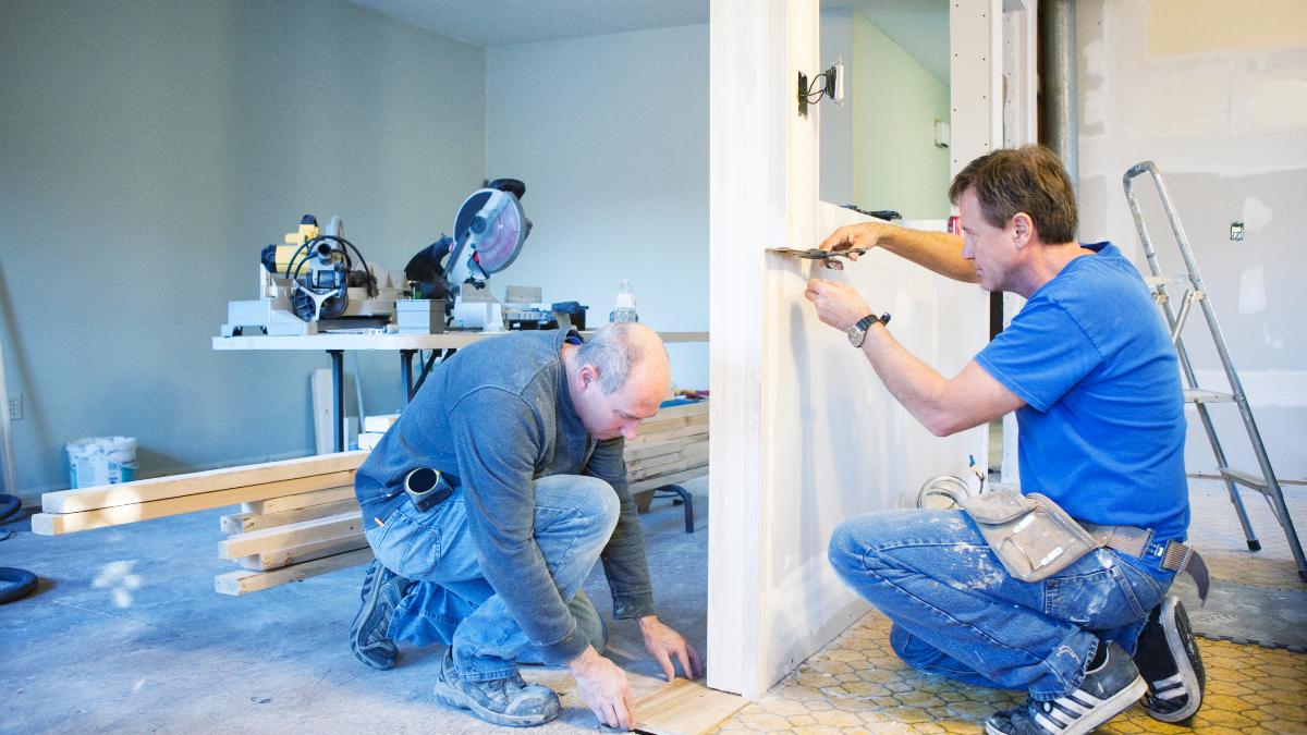 workers doing a home renovation