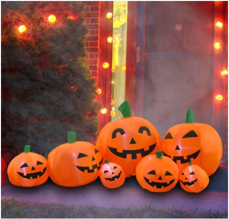 7 Ft Halloween Inflatable Pumpkin Patch Family