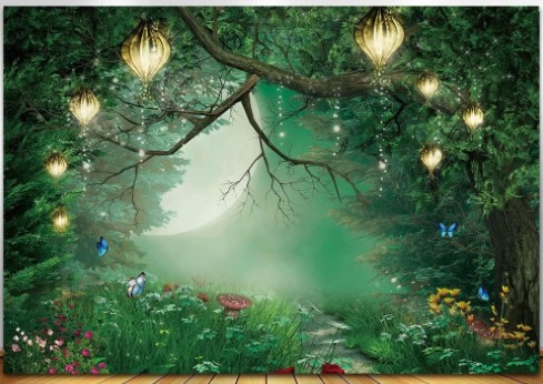 7x5ft Spring Enchanted Fairytale Forest Backdrop