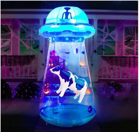 9 FT Tall Halloween Inflatable UFO Decoration