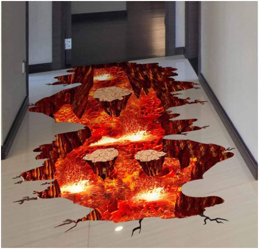 Flame and Lava Floor Stickers