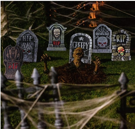 Halloween Tombstones Yard Sign with Stakes