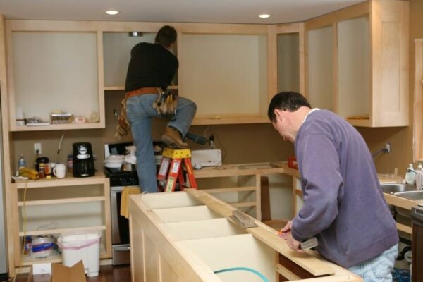 workers doing kitchen remodeling