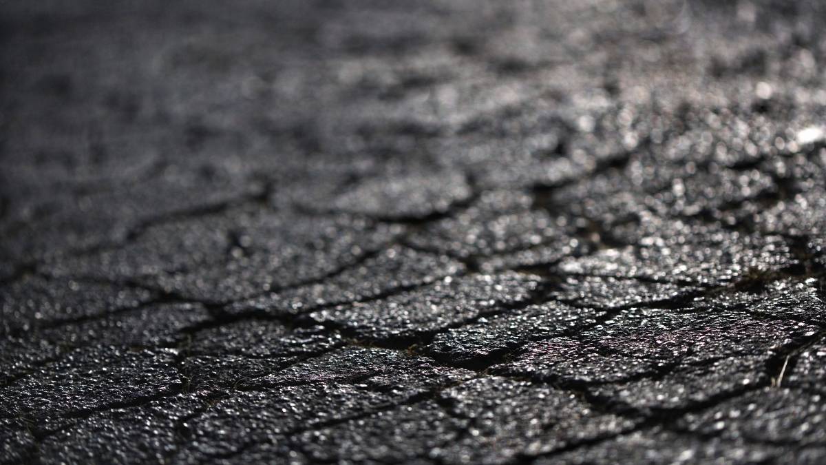 cracked asphalt floor