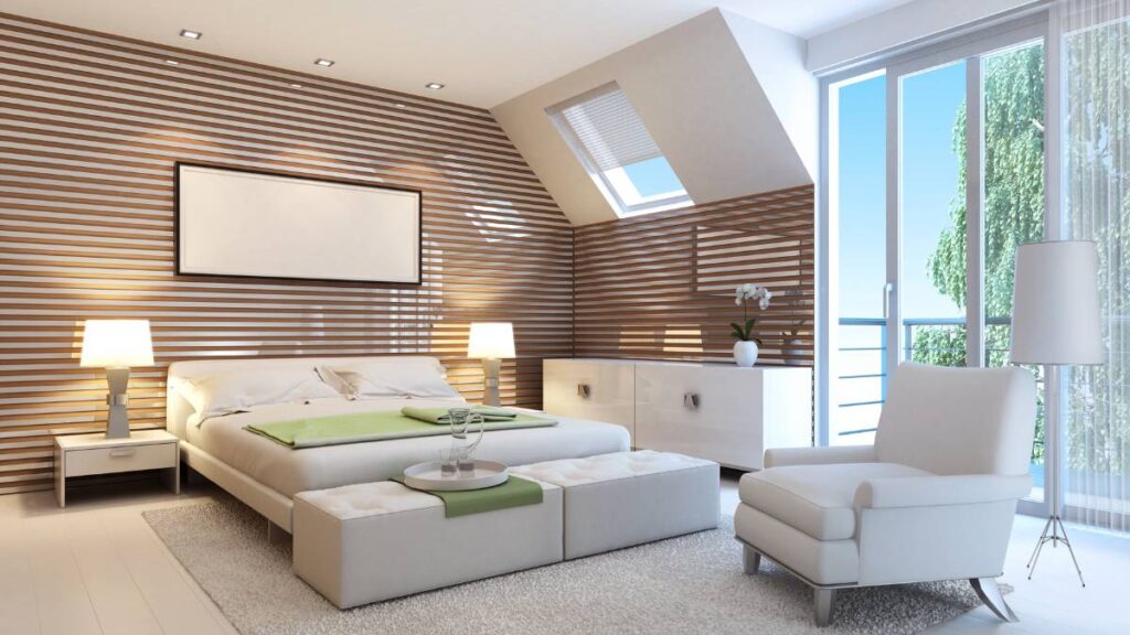 luxury bedroom with natural light