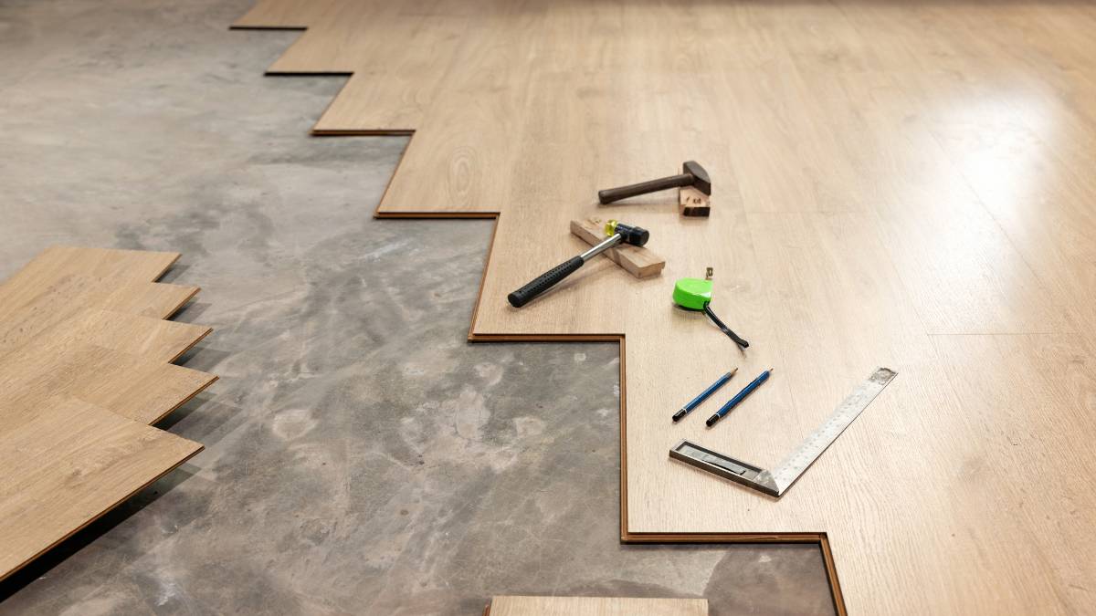 vinyl floors with tools