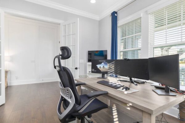 home office chair facing window