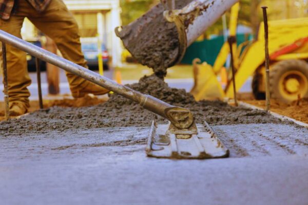 Concrete being poured