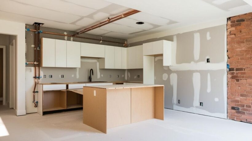 unfinish kitchen renovation
