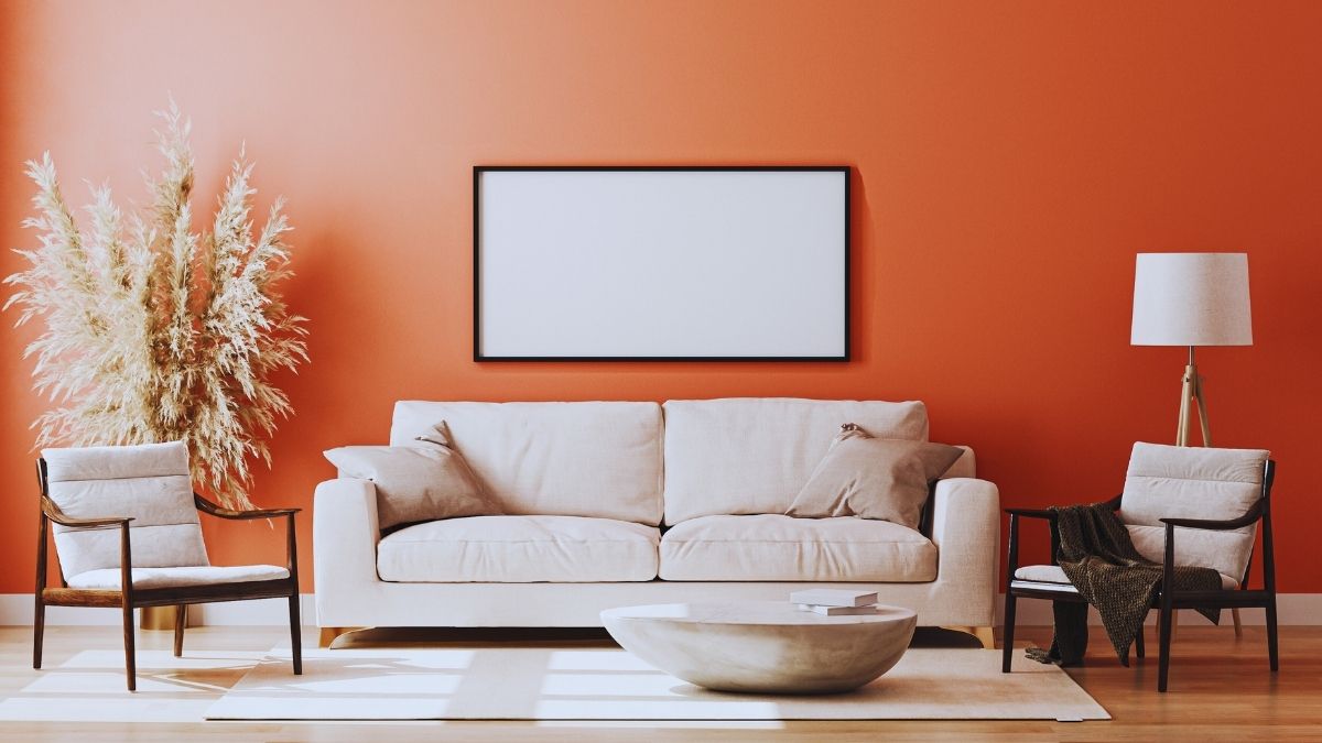 modern living room with minimal furniture