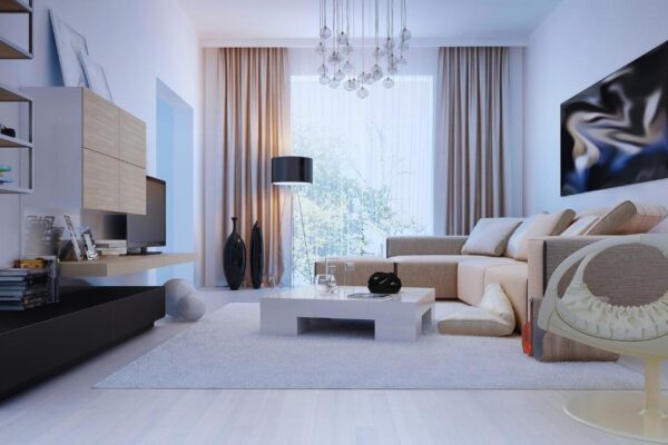 clean modern living room