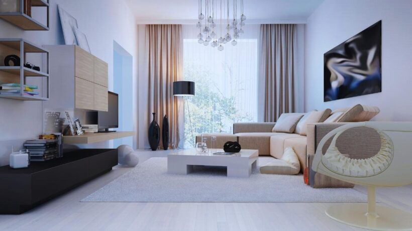 clean modern living room