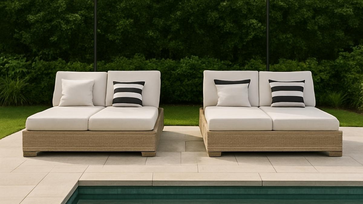 daybeds by the poolside