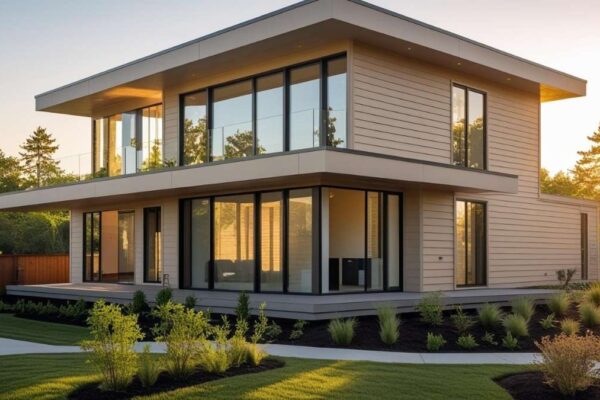 Newly built modern home