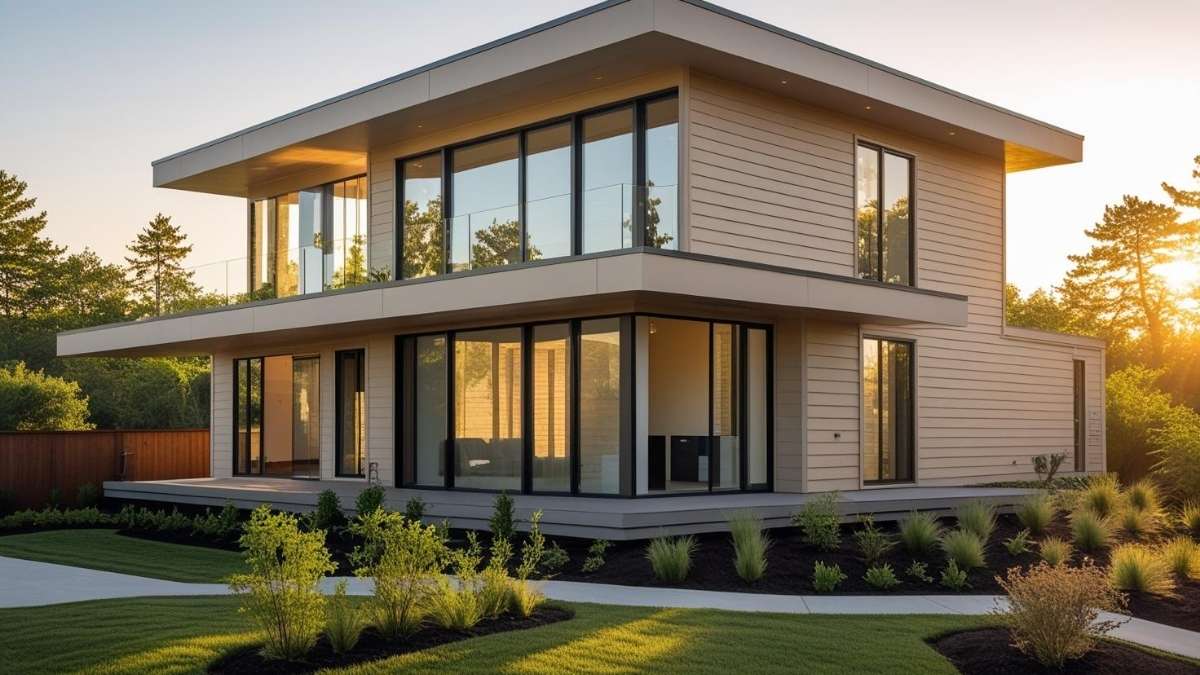 Newly built modern home