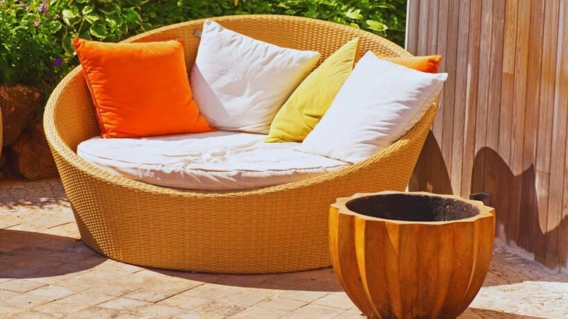 wicker cushion