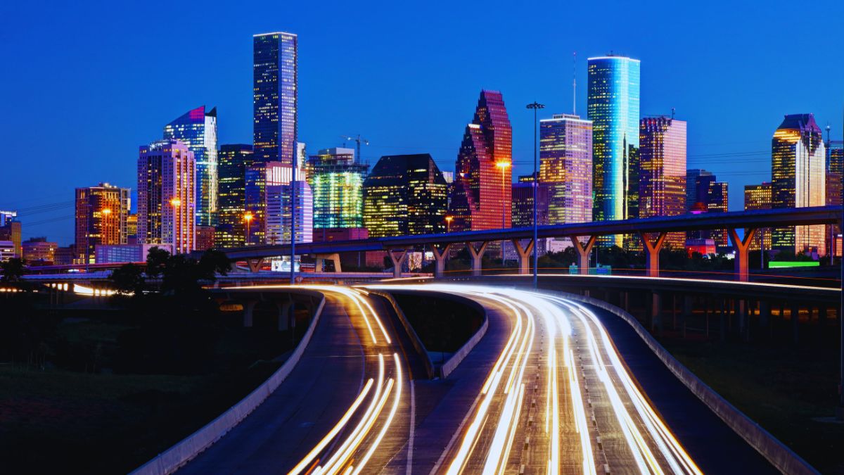 houston texas night shot