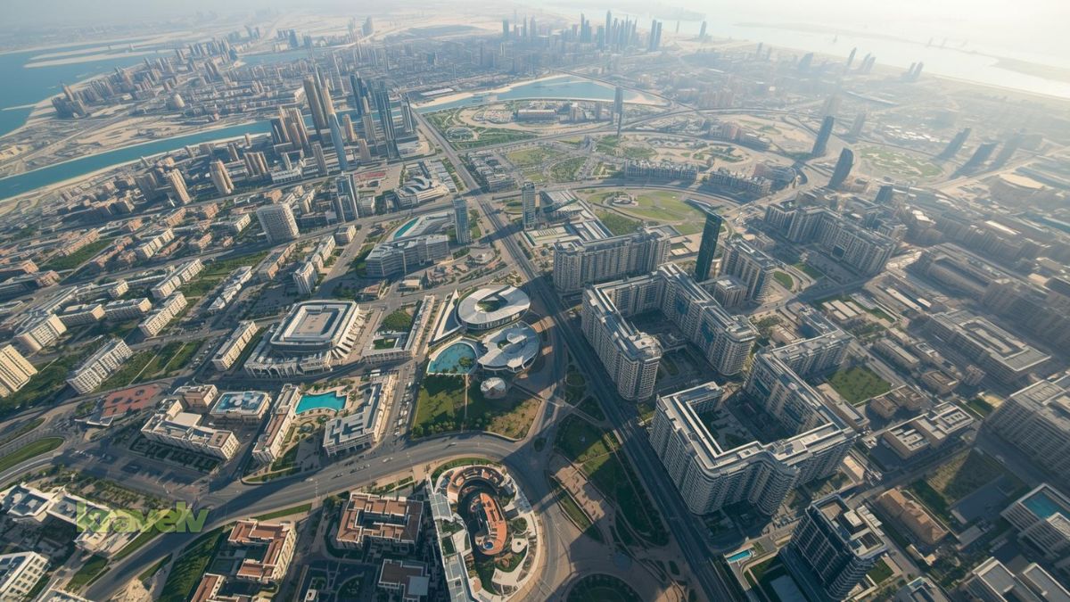 aerial view of dubai