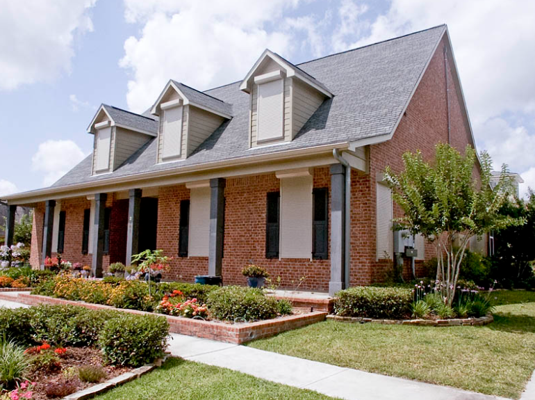 vacation home with security shutters