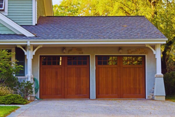 wooden garage door