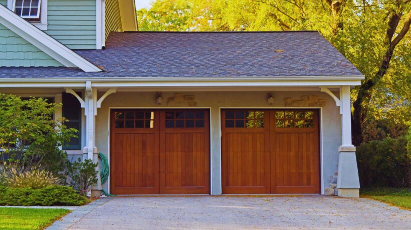wooden garage door