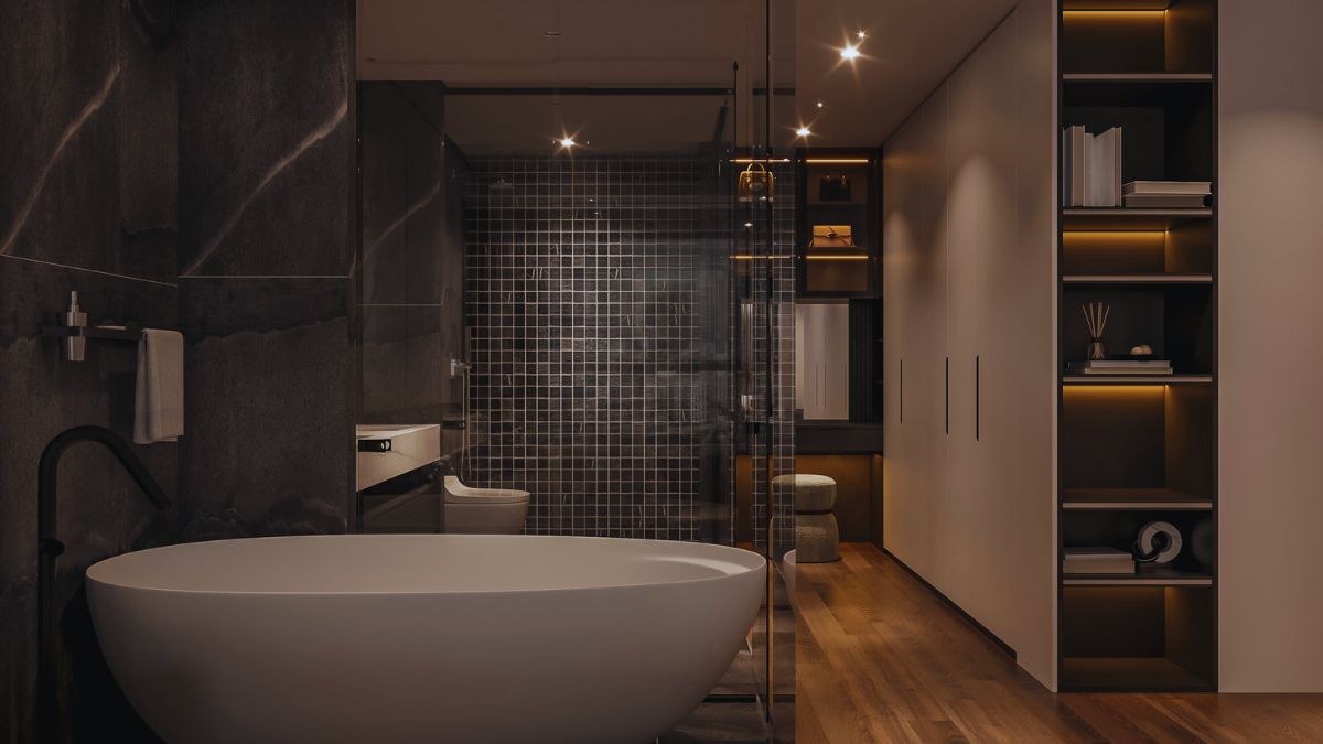 gray modern bathroom