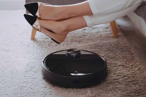 robot vacuum at work
