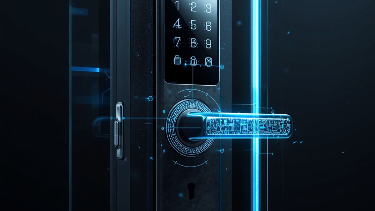 a modern home security lock