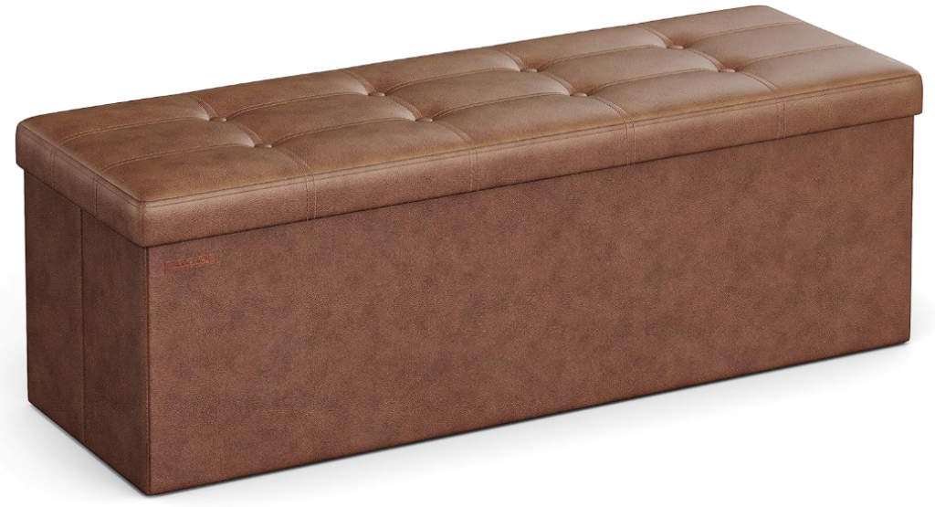 SONGMICS MAZIE Storage Ottoman Bench
