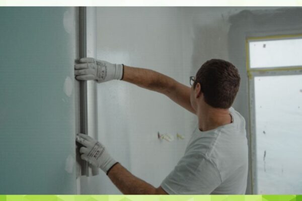 man working on a wall