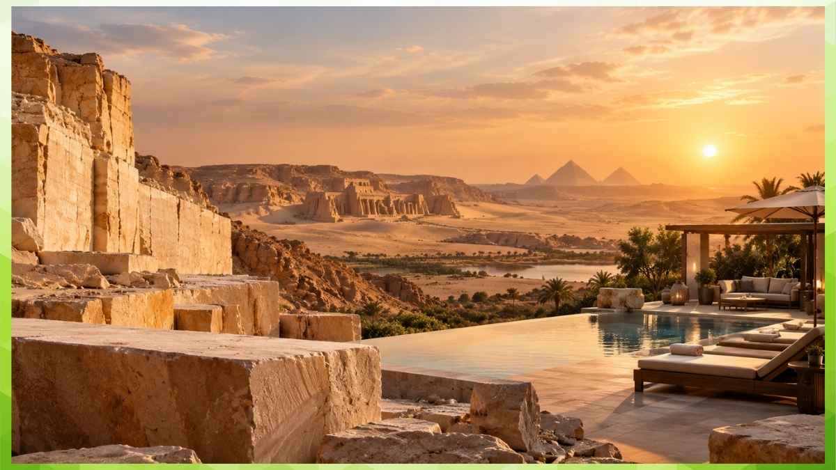 a view of the desert